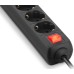 Сетевой удлинитель REAL-EL RS-PROTECT 605 3m, black (EL122300041)
