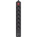 Сетевой удлинитель REAL-EL RS-PROTECT 605 3m, black (EL122300041)