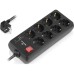 Сетевой удлинитель REAL-EL RS-PROTECT 805 5m, black (EL122300043)
