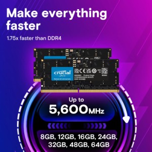 Модуль памяти для ноутбука SoDIMM DDR5 32GB (2x16GB) 4800 MHz Micron (CT2K16G48C40S5)