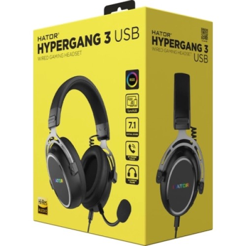 Наушники Hator Hypergang 3 Hi-Res Black (ESH50)