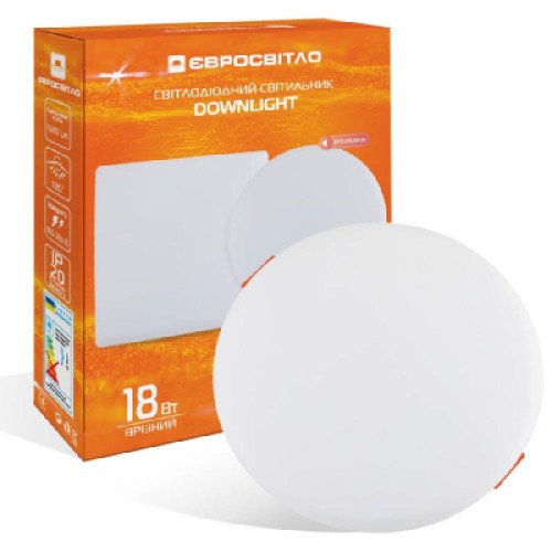 Светильник точечный Євросвітло LED-R-120-18 6400К без рамки
