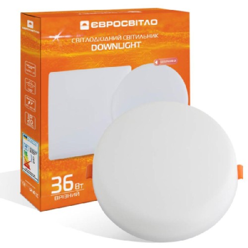 Светильник точечный Євросвітло LED-R-220-36 4200К без рамки