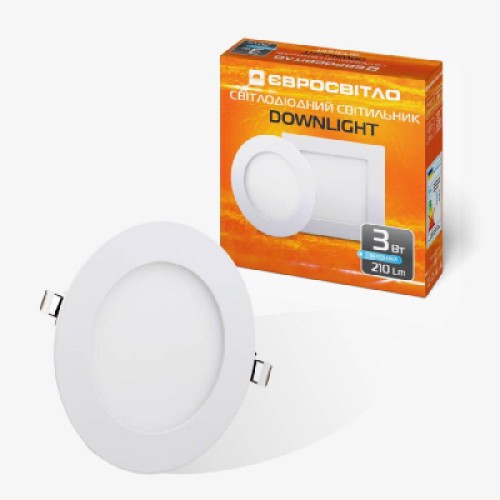 Светильник точечный Євросвітло LED-R-90-3 6400К