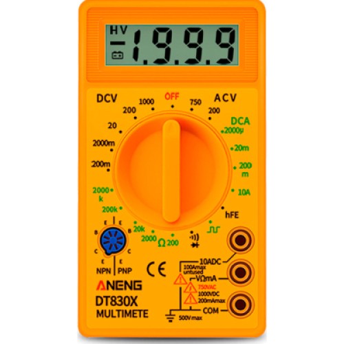 Цифровой мультиметр ANENG AN-DT830X, V, A, R, C, функція hFE (AN-DT830X)
