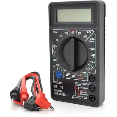 Цифровой мультиметр Voltronic DT-838, V, A, R , T, Q60 (DT-838)