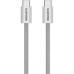 Дата кабель USB-C to USB-C 1.0m 60W Magnet Braided Light Grey Canyon (CND-CCMG60AB15LG)
