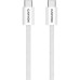 Дата кабель USB-C to USB-C 1.0m 60W Magnet Braided White Canyon (CND-CCMG60AB15W)