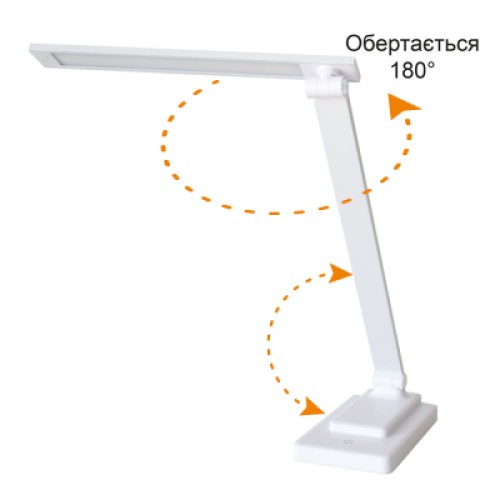 Настольная лампа Євросвітло LED акумуляторна Ridy-10-2-PWR 10 Вт біла