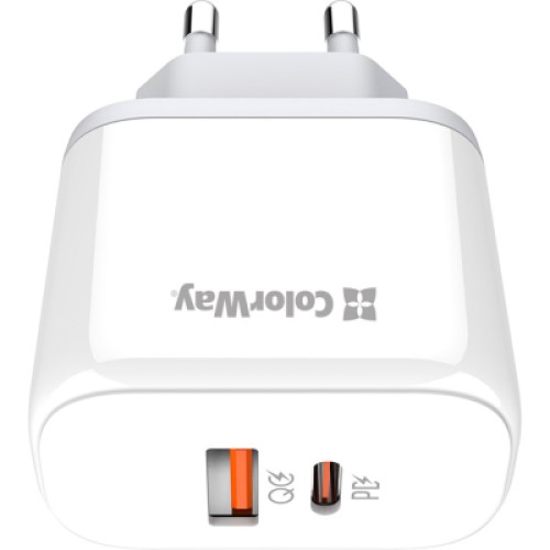 Зарядное устройство ColorWay GaN Mini 25W PD Port PPS USB-C white (CW-CHS052PD-WT)