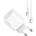 Зарядное устройство ColorWay GaN Mini 25W PD Port PPS USB-C white cable Type-C (CW-CHS052PDC-WT)