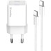 Зарядное устройство ColorWay GaN Mini 25W PD Port PPS USB-C white cable Type-C (CW-CHS052PDC-WT)