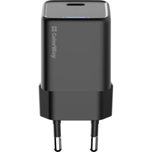 Зарядное устройство ColorWay GaN Mini 25W PD Port PPS USB-C black (CW-CHS052PD-BK)