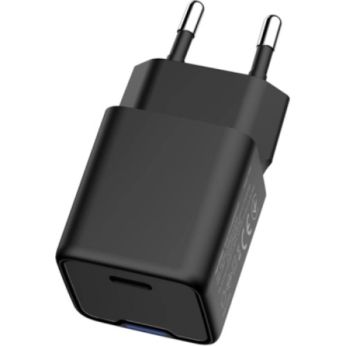Зарядное устройство ColorWay GaN Mini 25W PD Port PPS USB-C black (CW-CHS052PD-BK)