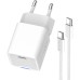 Зарядное устройство ColorWay GaN Mini 30W PD Port PPS USB (Type-C PD + USB QC4.0) cable Type-C (CW-CHS053PDC-WT)