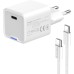 Зарядное устройство ColorWay GaN Mini 30W PD Port PPS USB (Type-C PD + USB QC4.0) cable Type-C (CW-CHS053PDC-WT)
