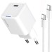 Зарядное устройство ColorWay GaN Mini 30W PD Port PPS USB (Type-C PD + USB QC4.0) cable Type-C (CW-CHS053PDC-WT)