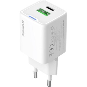 Зарядное устройство ColorWay GaN Mini 30W PD Port PPS USB (Type-C PD + USB QC4.0) white (CW-CHS053PD-WT)