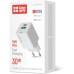 Зарядное устройство ColorWay GaN Mini 30W PD Port PPS USB (Type-C PD + USB QC4.0) white (CW-CHS053PD-WT)