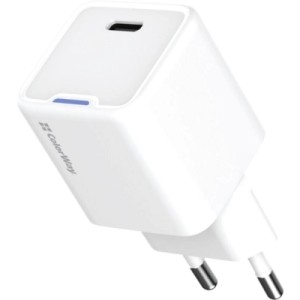 Зарядное устройство ColorWay GaN Mini 30W PD Port PPS USB-C white (CW-CHS054PD-WT)