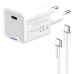 Зарядное устройство ColorWay GaN Mini 30W PD Port PPS USB-C white + cable Type-C (CW-CHS054PDC-WT)