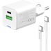 Зарядное устройство ColorWay GaN Mini 35W PD Port PPS USB (Type-C PD + USB QC4.0) cable Type-C (CW-CHS055PDC-WT)