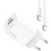 Зарядное устройство ColorWay GaN Mini 35W PD Port PPS USB (Type-C PD + USB QC4.0) cable Type-C (CW-CHS055PDC-WT)