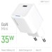 Зарядное устройство ColorWay GaN Mini 35W PD Port PPS USB-C white (CW-CHS056PD-WT)
