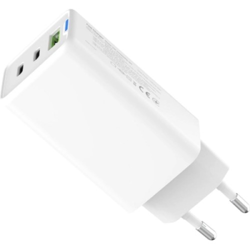 Зарядное устройство ColorWay GaN Mini 65W PD Port PPS USB (USB-2C1A) white (CW-CHS058PD-WT)