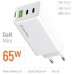 Зарядное устройство ColorWay GaN Mini 65W PD Port PPS USB (USB-2C1A) white (CW-CHS058PD-WT)