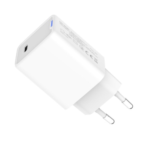 Зарядное устройство ColorWay GaN Mini 65W PD Port PPS USB-C white (CW-CHS049PD-WT)
