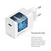 Зарядное устройство ColorWay GaN Mini 65W PD Port PPS USB-C white (CW-CHS049PD-WT)