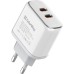 Зарядное устройство ColorWay Power Delivery Port PPS USB (Type-C PD + Type-C PD) (40W) white (CW-CHS048PD-WT)