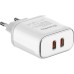 Зарядное устройство ColorWay Power Delivery Port PPS USB (Type-C PD + Type-C PD) (40W) white (CW-CHS048PD-WT)