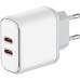 Зарядное устройство ColorWay Power Delivery Port PPS USB (Type-C PD + Type-C PD) (40W) white (CW-CHS048PD-WT)