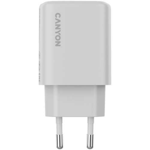 Зарядное устройство Canyon OnCharge 200 20W 1xPD 1xQC EU White (CNE-CHA200-21)