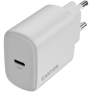 Зарядное устройство Canyon OnCharge 200 20W 1xPD EU White (CNE-CHA200-01)
