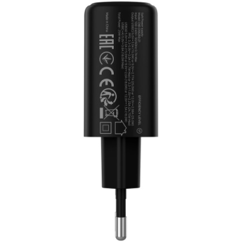 Зарядное устройство Canyon OnCharge 250 25W 1xPD 1xQC EU Black (CNE-CHA250-31)