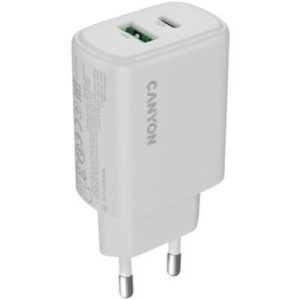 Зарядное устройство Canyon OnCharge 250 25W 1xPD 1xQC EU White (CNE-CHA250-21)