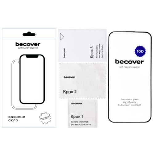 Стекло защитное BeCover Honor 200 lite 10D Black (713162)