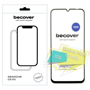 Стекло защитное BeCover Realme Note 60/60X 10D Black (713169)