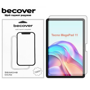 Стекло защитное BeCover Tecno Megapad 11 (T1101) 10.95" (713124)