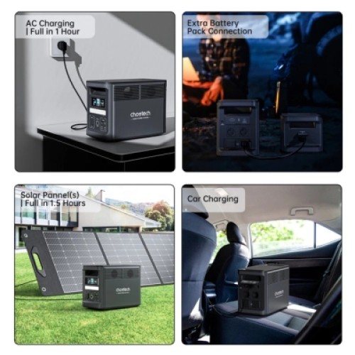 Зарядная станция Choetech BS065-EU-BK 1800W (BS065-EU-BK)