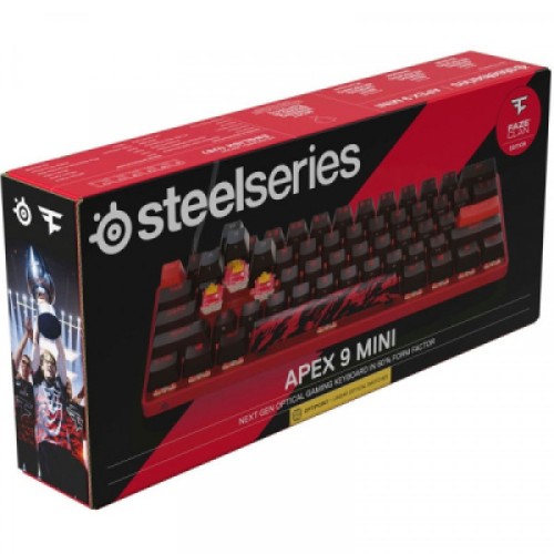 Клавиатура SteelSeries Apex 9 TKL OptiPoint Mini Faze Clan USB UA Red/Black (64853)