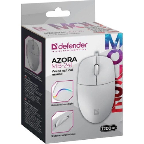 Мышка Defender Azora MB-241 LED USB White (52242)