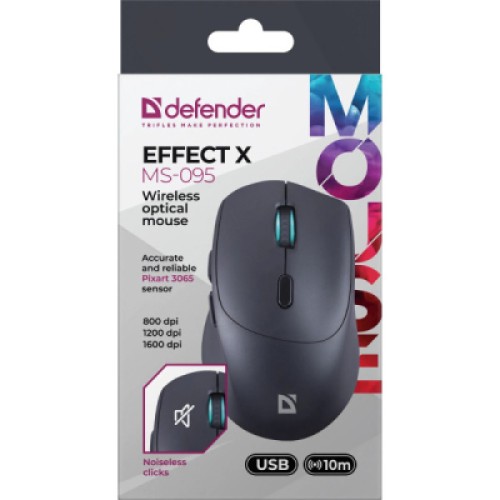 Мышка Defender Effect X MS-095 Wireless Black (52095)