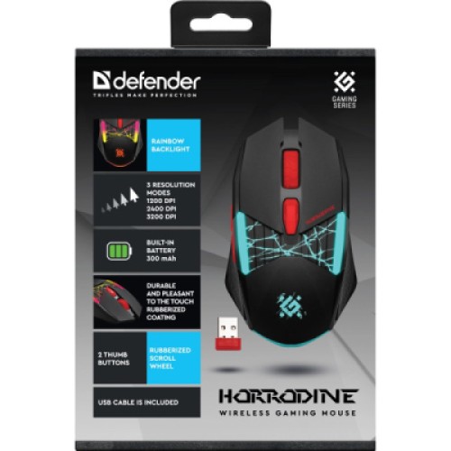 Мышка Defender Horrodine GM-237 LED Wireless Black (52237)