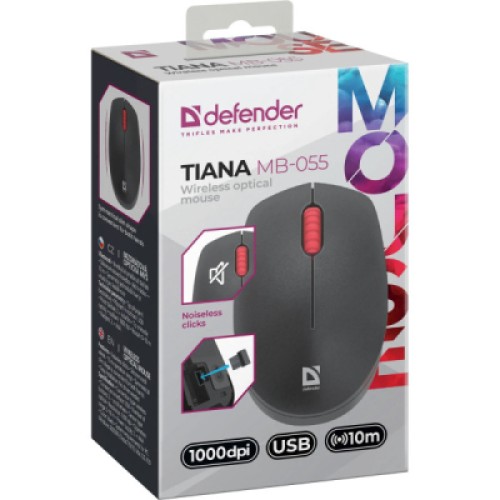 Мышка Defender Tiana MB-055 Wireless Black (52055)