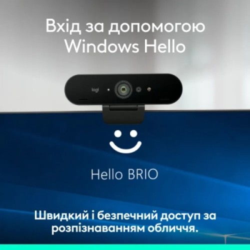 Веб-камера Logitech Brio 4K Ultra HD for Business Graphite (960-001746)