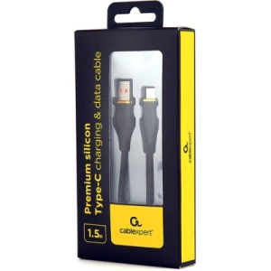 Дата кабель USB 2.0 AM to Type-C 1.5m 2.1A Cablexpert (CC-USB2S-AMCM-1.5M-BK)
